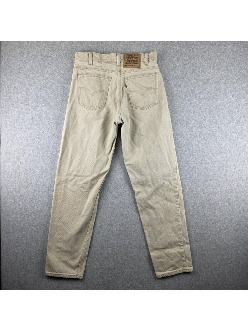 Vintage Levi's 550 Orange Tab Jeans Mens 31x32 Beige USA Made 1996 Relaxed Fit